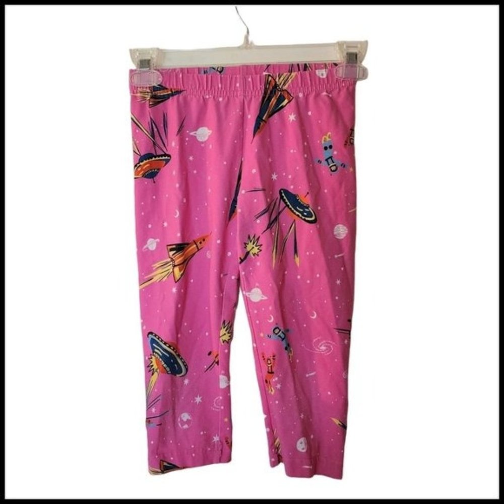 Hanna Andersson Make Believe Capri Leggings Pink Rockets size 120 size 6-7 Years